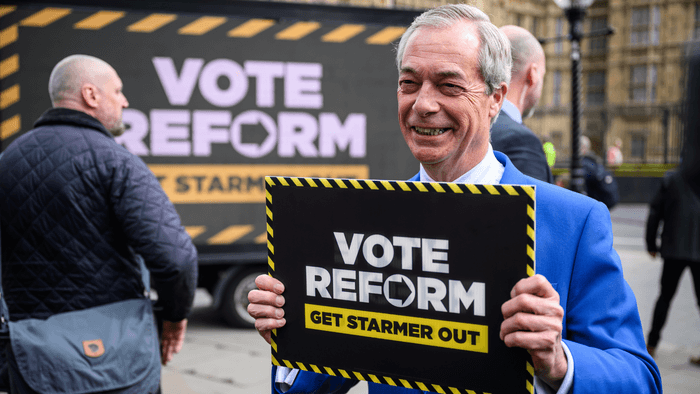 Nigel Farage lashed out at Sir Keir Starmer on St George's Day