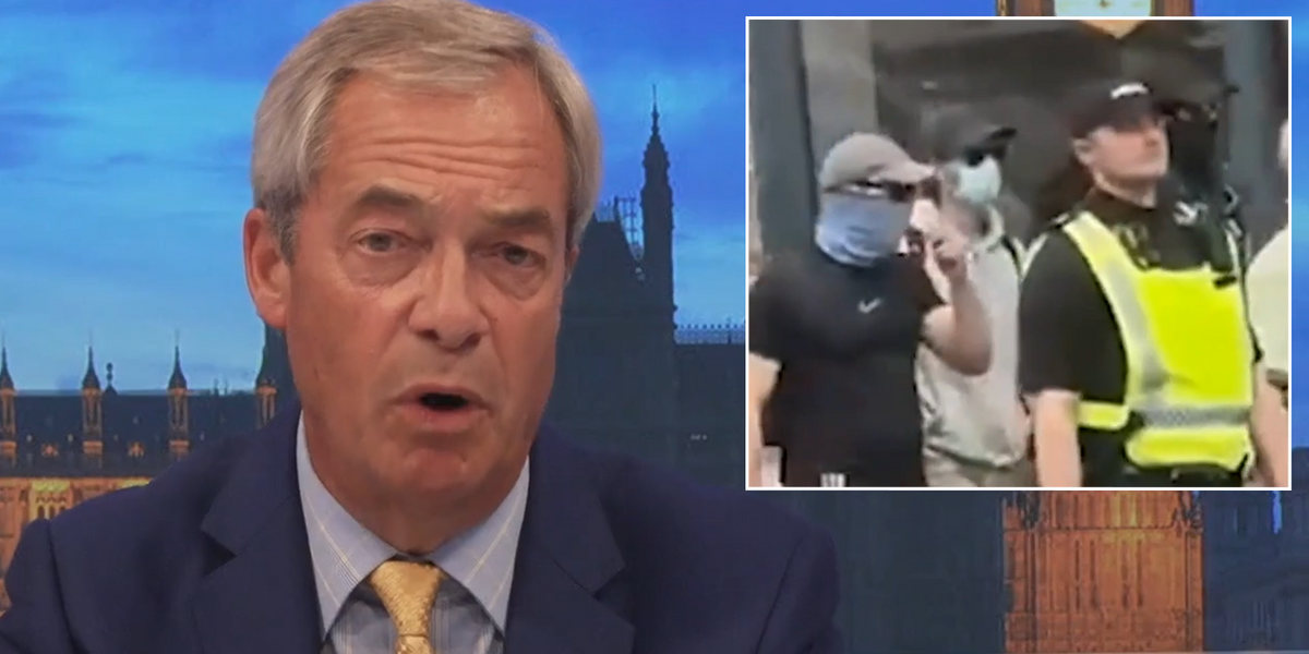 NextImg:Nigel Farage blasts Essex Police for giving mask-clad pro-migrant protesters ‘red carpet treatment’ in Epping: 'Pretty bloomin' angry!'