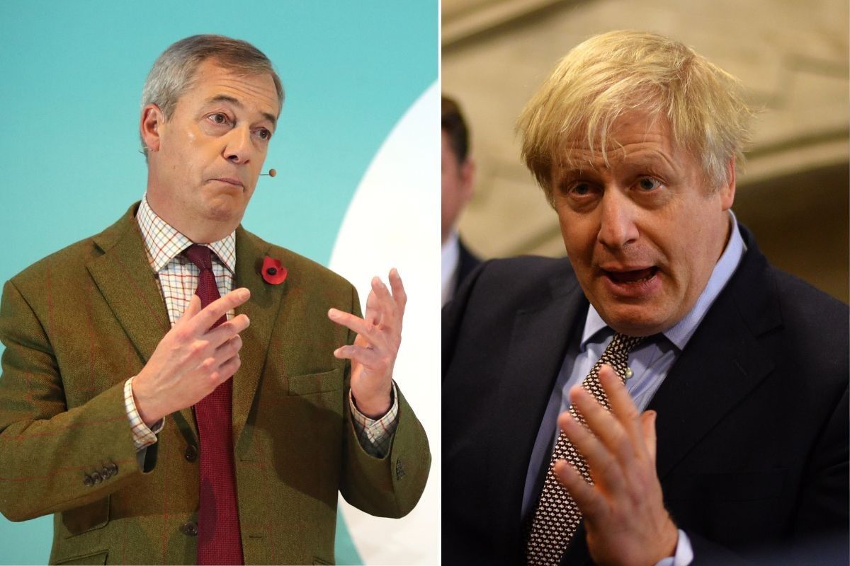 Nigel Farage (left) and Boris Johnson (right)