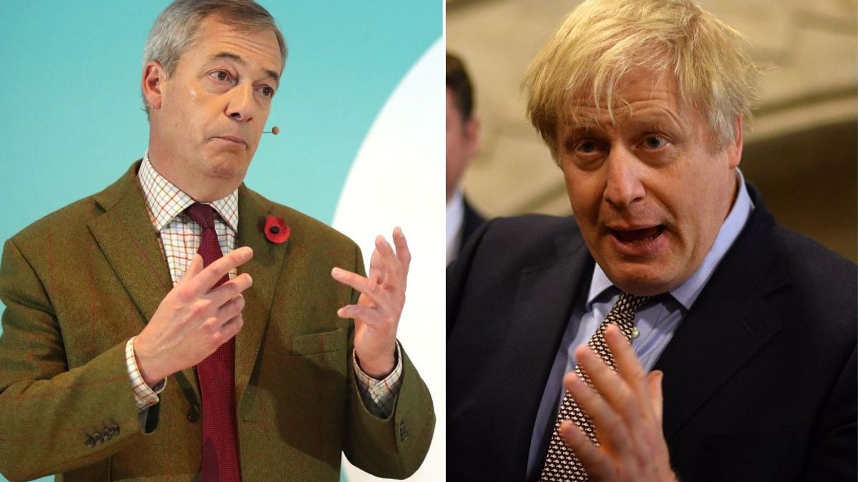 Nigel Farage (left) and Boris Johnson (right)