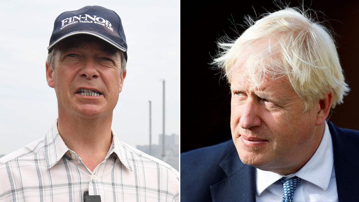 Nigel Farage (left) and Boris Johnson (right)