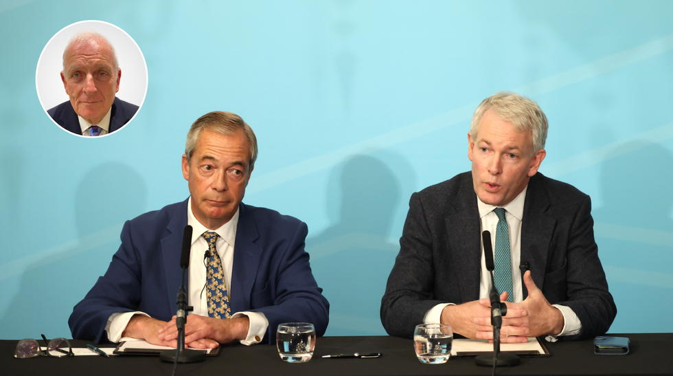Nigel Farage (left), Danny Kruger (right)