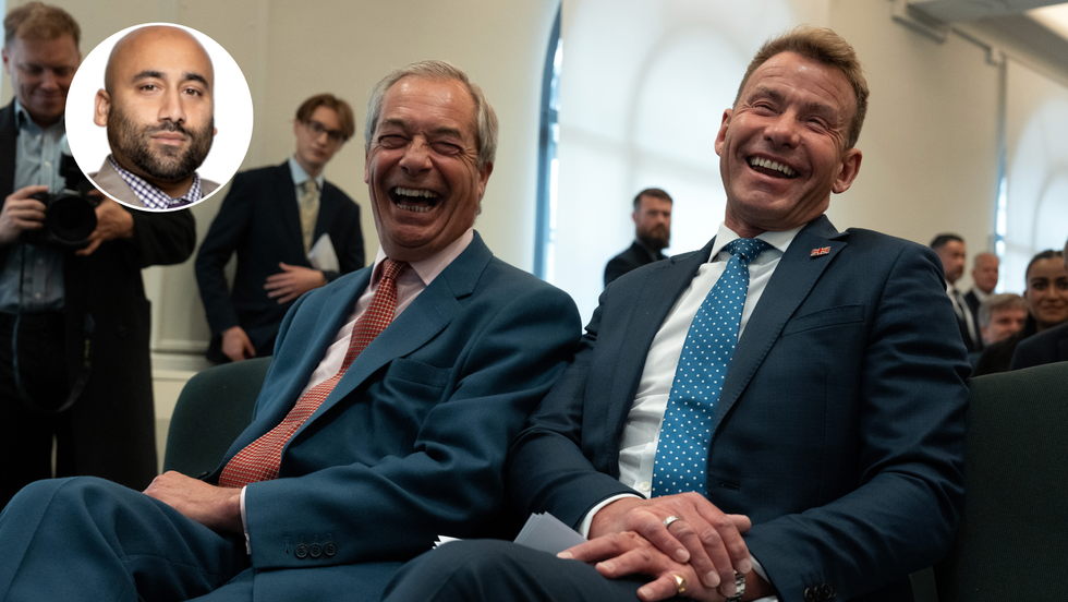 Nigel Farage (left), David Bull (right)