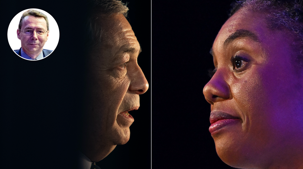 Nigel Farage (left), Kemi Badenoch (right)