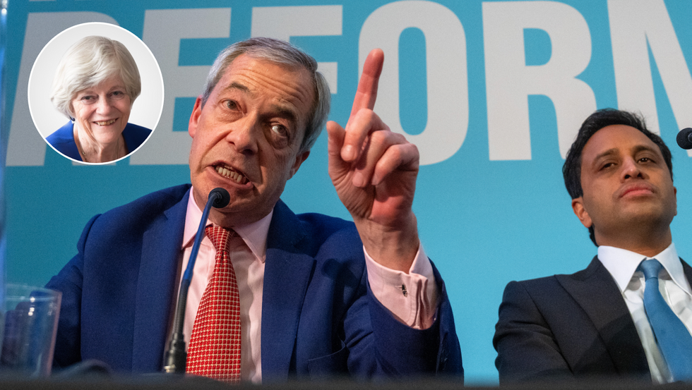 Nigel Farage (left), Zia Yusuf (right)