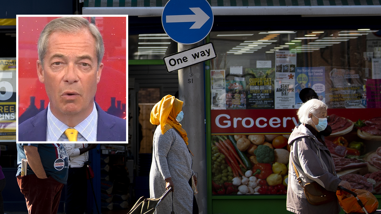 Nigel Farage (left)