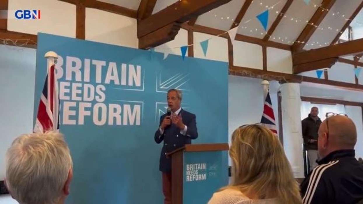 Nigel Farage lets slip his OnlyFans secret during a public meeting in ...