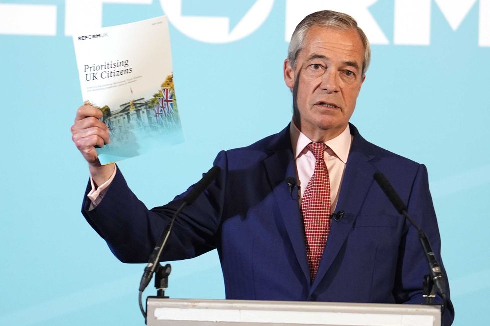 Nigel Farage made reference to the 'Boriswave' while unveiling his party's latest plans to tackle Britain's migration crisis on Monday