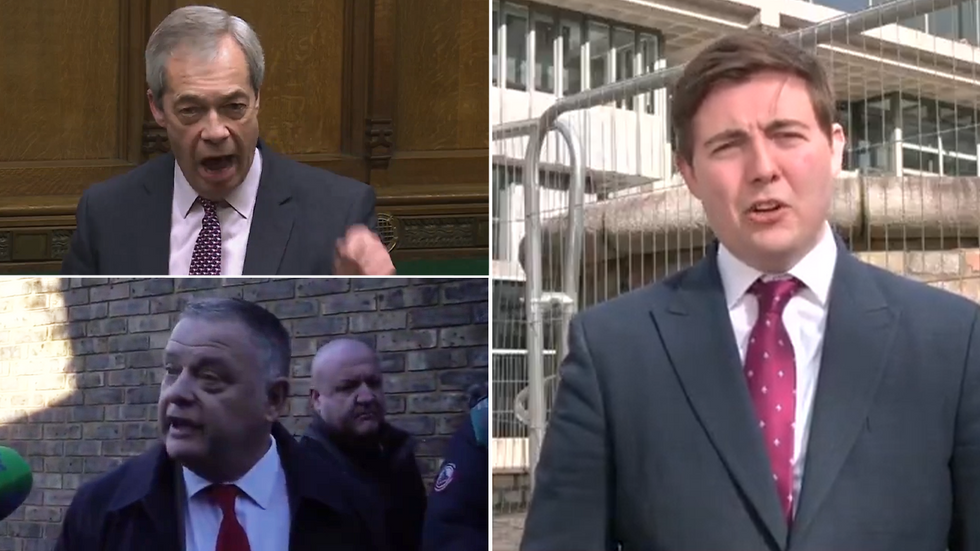 Nigel Farage, Mike Amesbury and James Heale