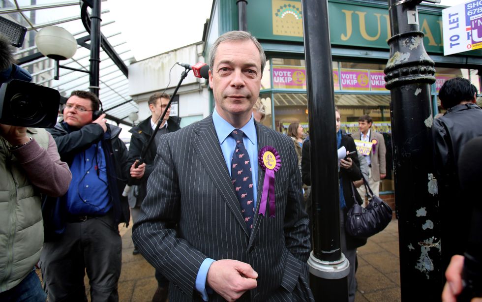 Nigel Farage on the campaign trail with Ukip