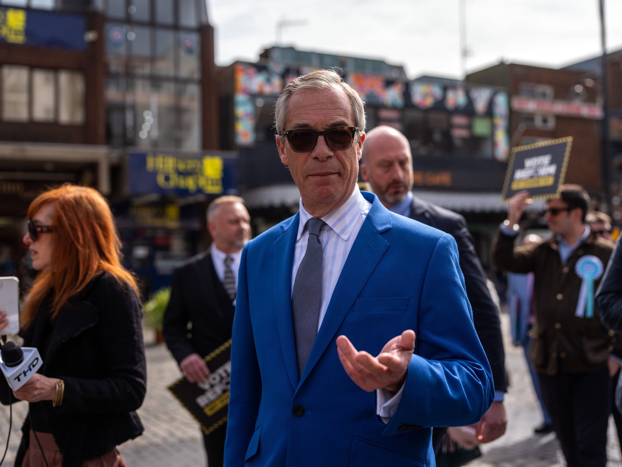 Nigel Farage on the campaign trail