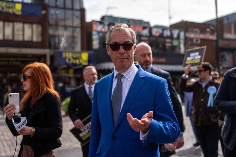 Nigel Farage on the campaign trail