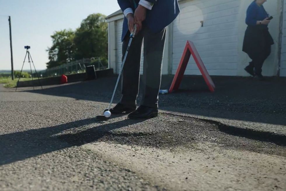 Nigel Farage played 'pothole golf'