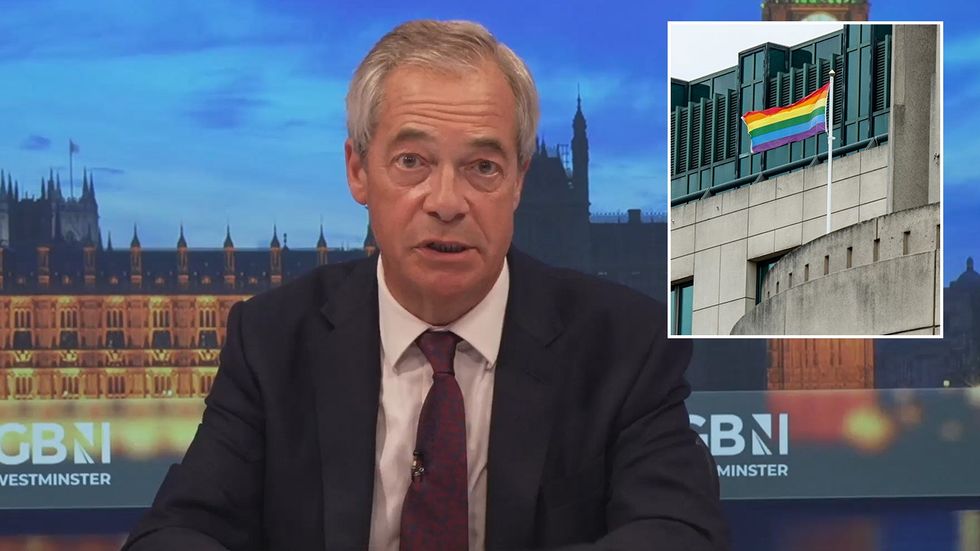 Nigel Farage, pride flag