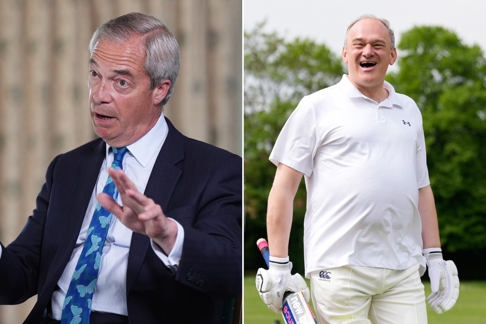 Nigel Farage responded to Ed Davey's claim that he will roll back gun laws
