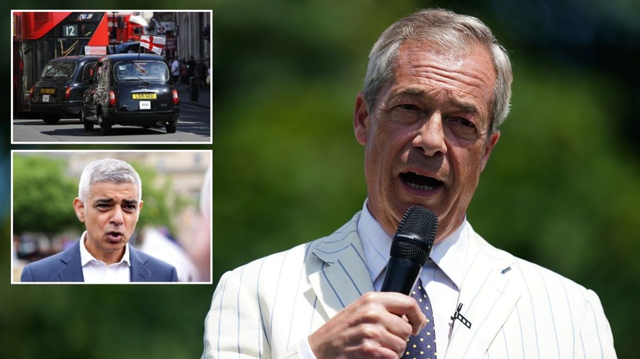 Nigel Farage/Sadiq Khan/Black cab
