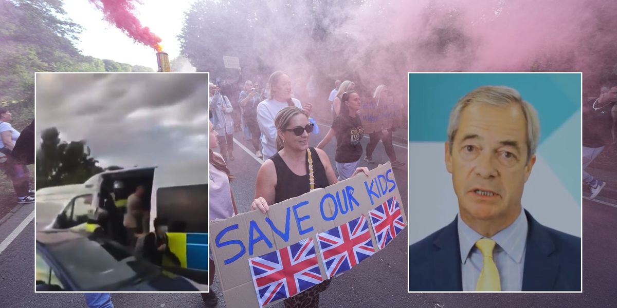 NextImg:Nigel Farage says 'heads must roll' as new video SHOWS police escorting migrant hotel protesters