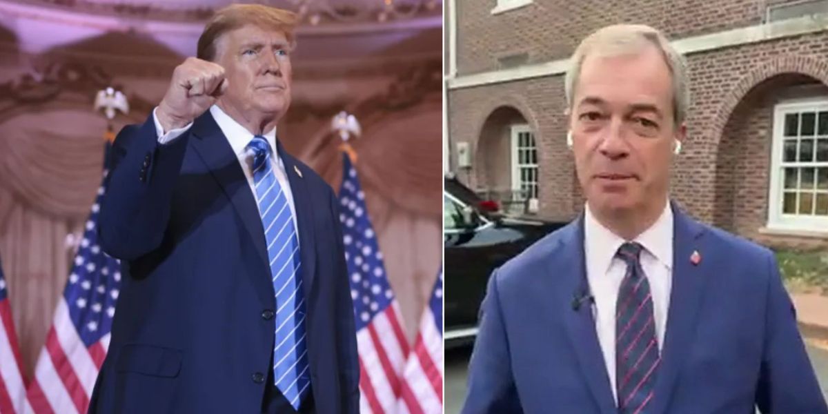 NextImg:Nigel Farage says 'there is a lot more Trump signs on lawns' than four years ago - 'I think he will win'