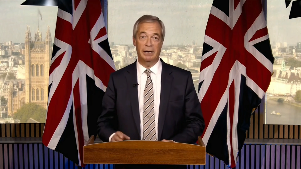 Nigel Farage speaking in the wake of Keir Starmer's speech