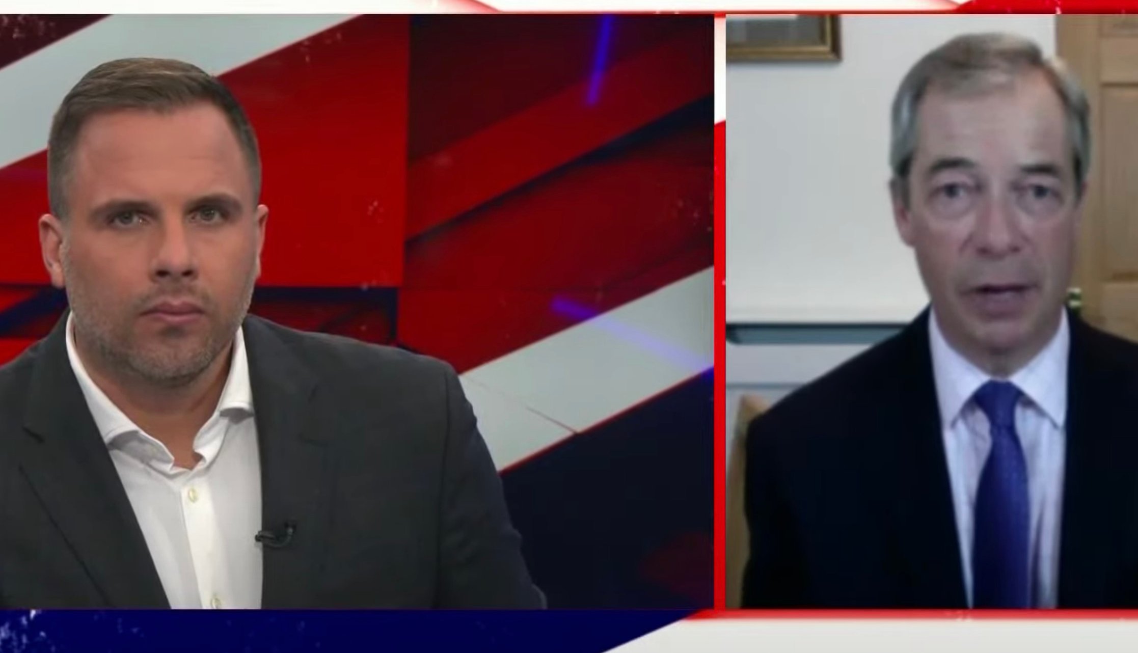 Nigel Farage speaking to Dan Wootton