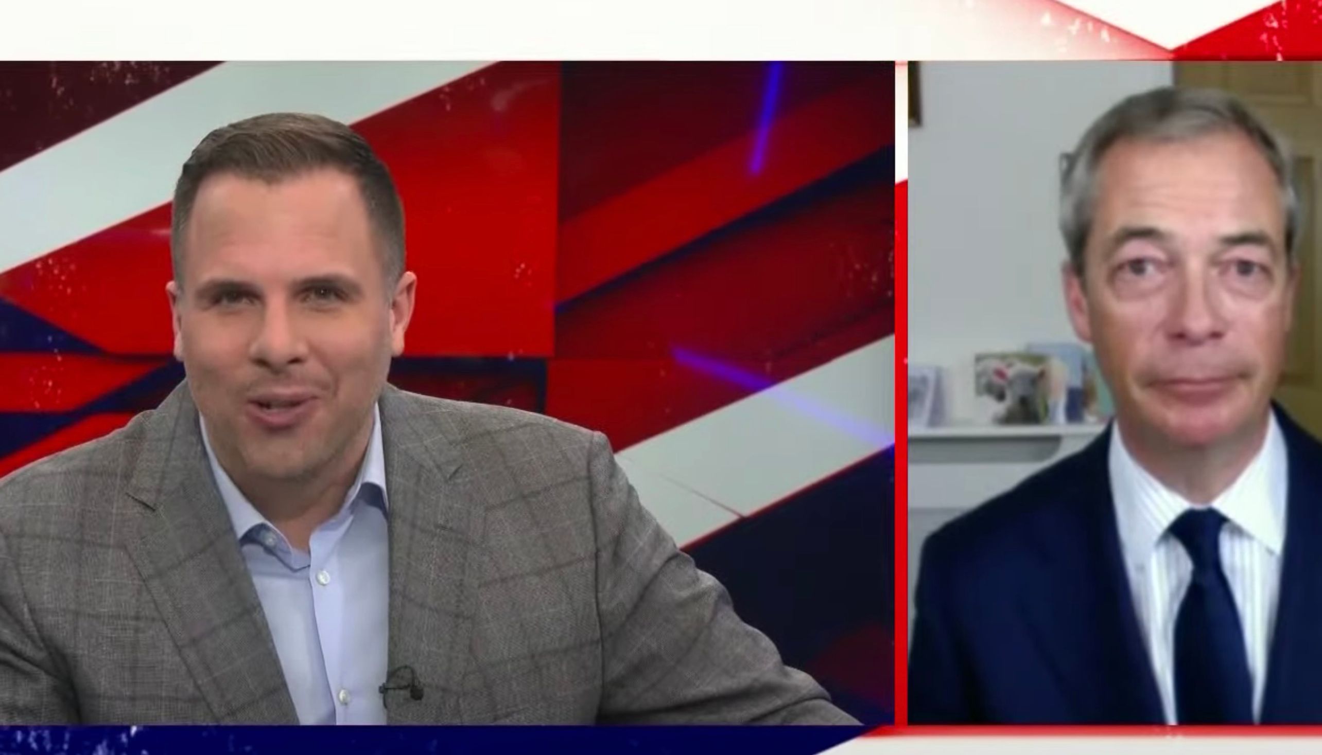 Nigel Farage speaking to Dan Wootton