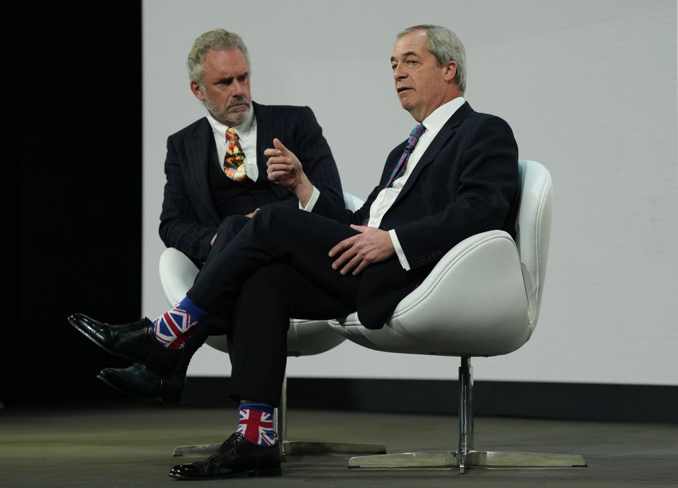 Nigel Farage speaking to Jordan Peterson\u200b
