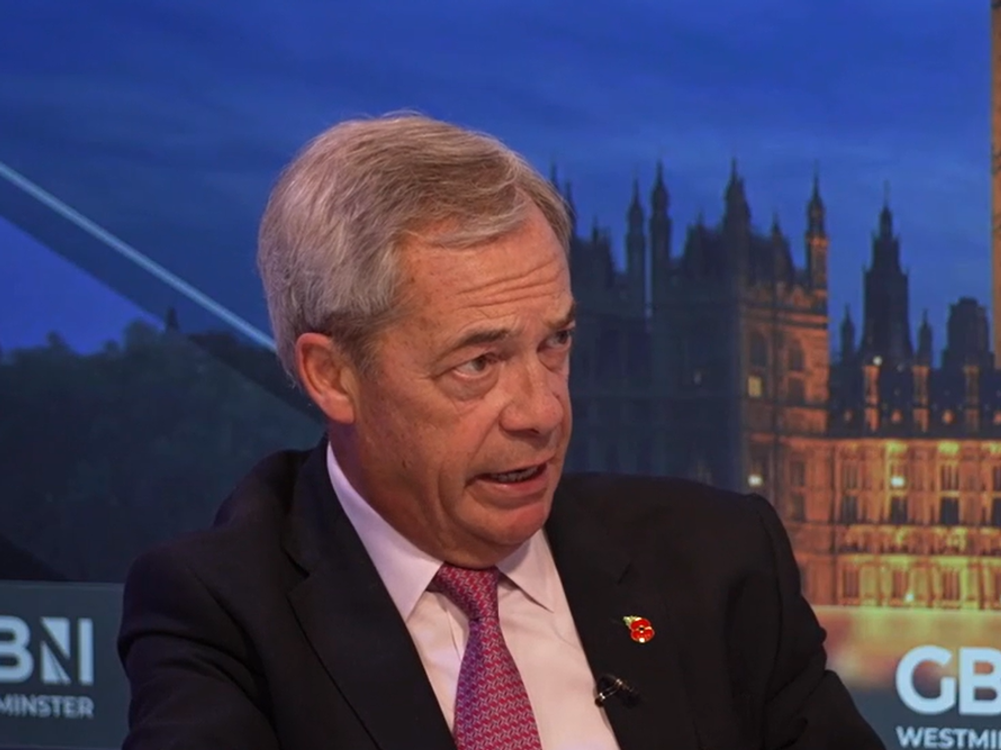 Nigel Farage speaking to Martin Daubney