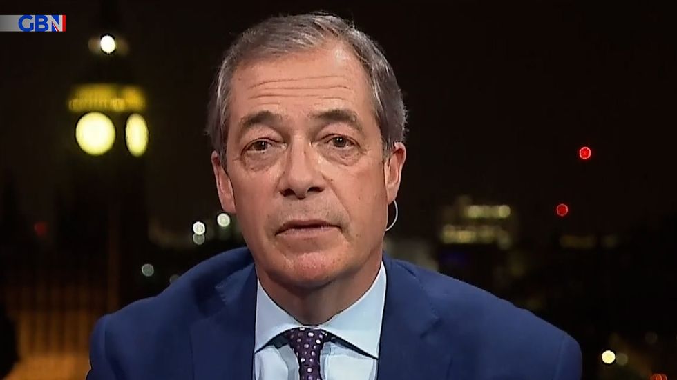 Nigel Farage speaks on GB News