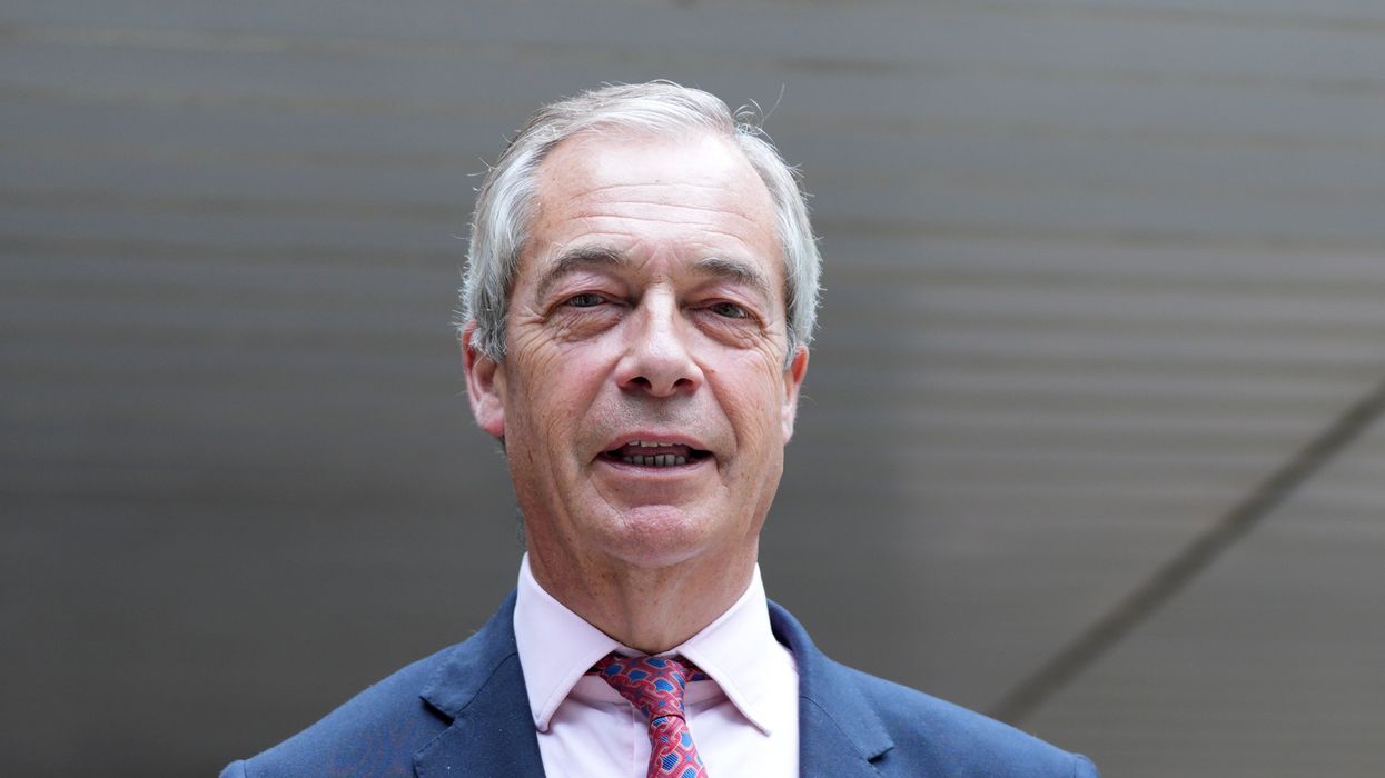 Nigel Farage speaks outside Southwark Crown Court