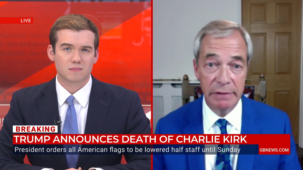 Nigel Farage speaks to Charlie Peters on GB News