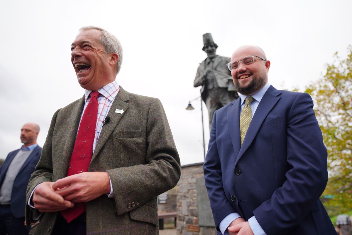 Nigel Farage spent much of his time campaigning in Caerphilly