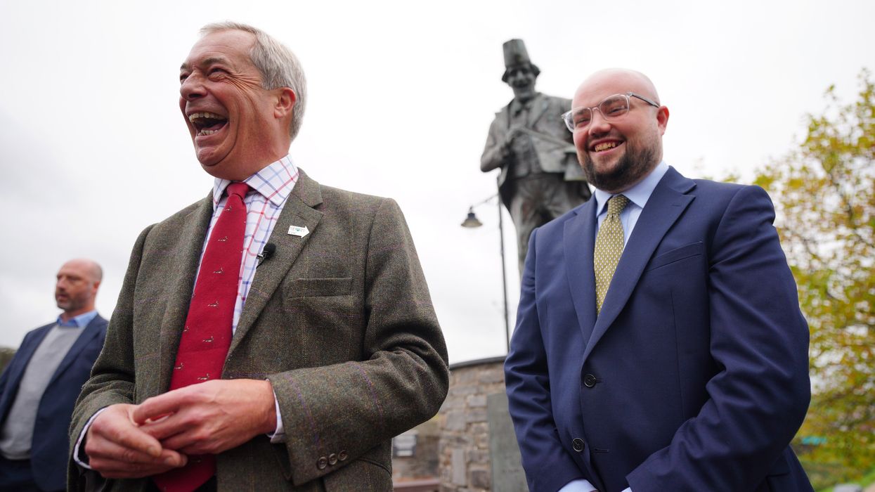 Nigel Farage spent much of his time campaigning in Caerphilly