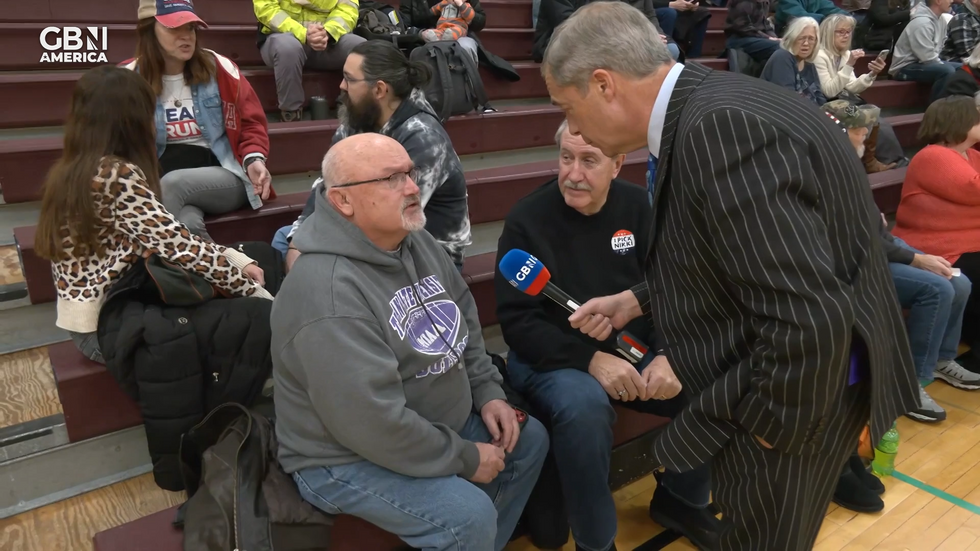 Nigel Farage spoke to voters in Iowa