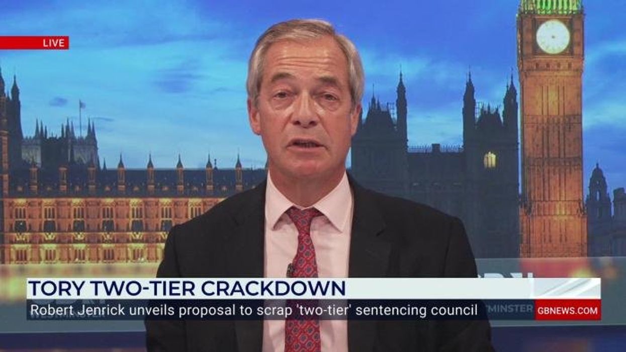 WATCH NOW: Nigel Farage unable to contain laughter with top Tory over 'dead' Conservative Party Conference