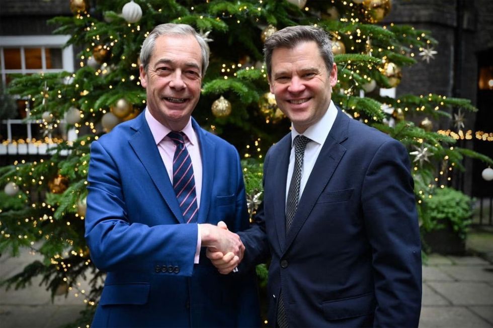 Nigel Farage welcomed Aidan Burley to Reform UK in December 2024