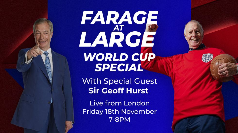 Nigel Farage will be joined by World Cup legend Sir Geoff Hurst