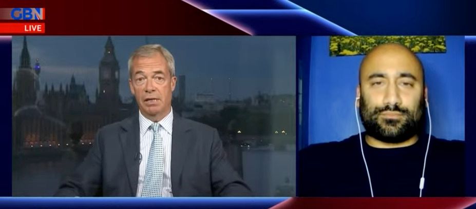 Nigel Farage with Dr Rakib Ehsan