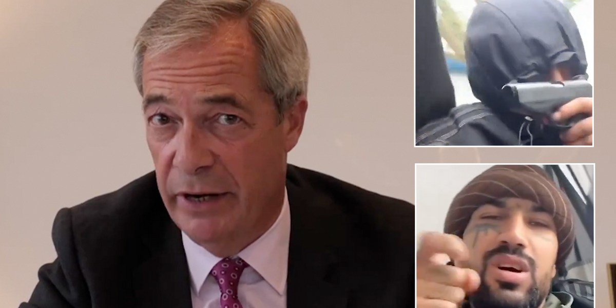 NextImg:Nigel Farage despairs as gun-wielding migrant prepares to cross Channel