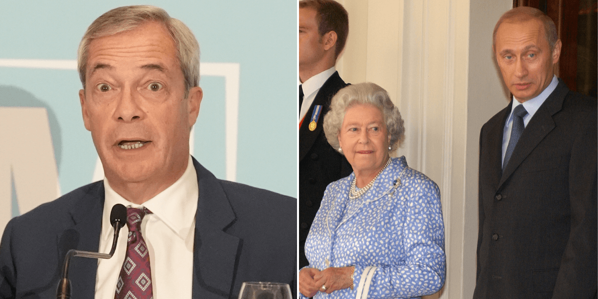Nigel Farage name-drops late monarch as he’s grilled on Russia links: ‘The Queen met Putin!’ Nigel Farage name-drops late monarch as he’s grilled on Russia links: ‘The Queen met Putin!’