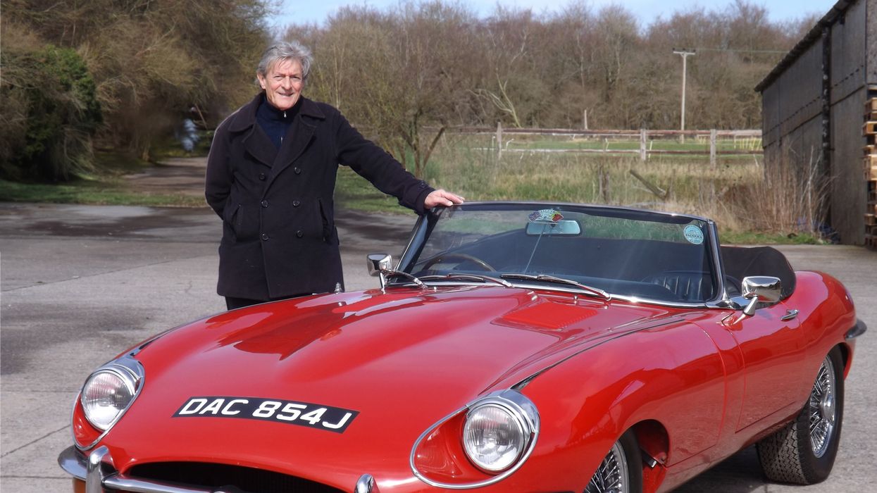 Nigel Havers and his Jaguar E-Type