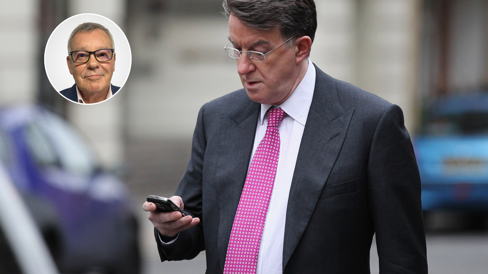 Nigel Nelson (left), Peter Mandelson (middle)