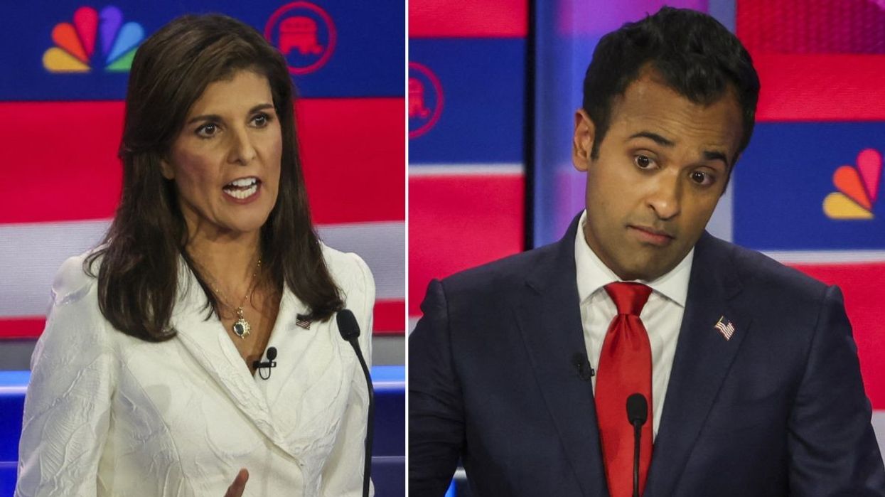 Nikki Haley (left) and Vivek Ramaswamy (right)