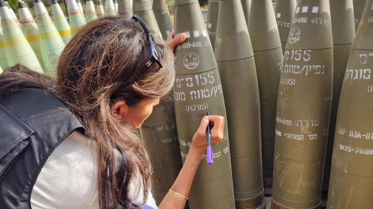 Nikki Haley seen writing 'finish them' on IDF shells being fired into Rafah