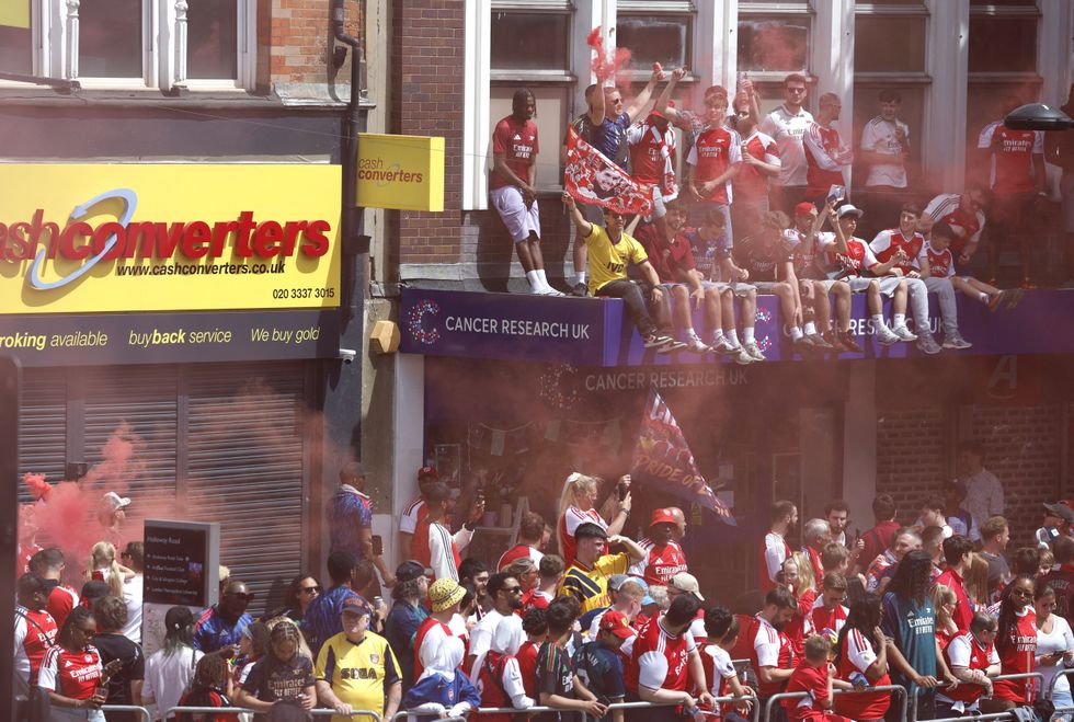 Nine people have been arrested during Arsenal's title parade