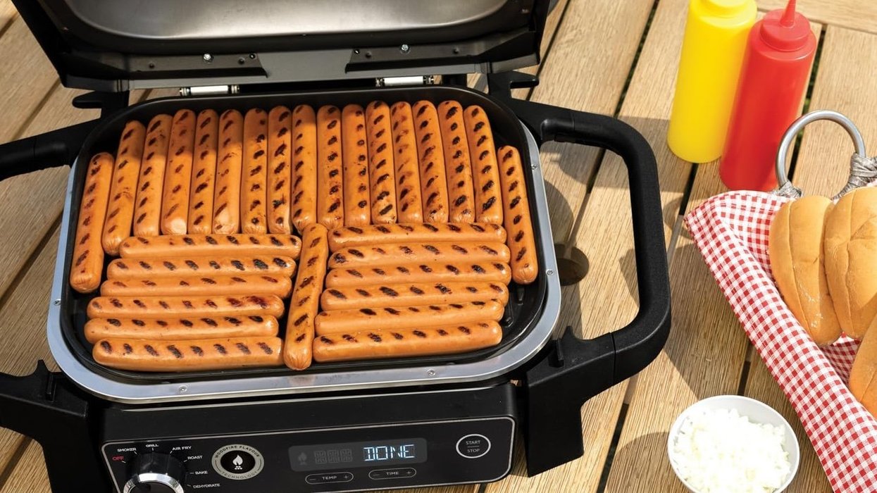 Ninja Woodfire Electric BBQ Grill and Smoker on table