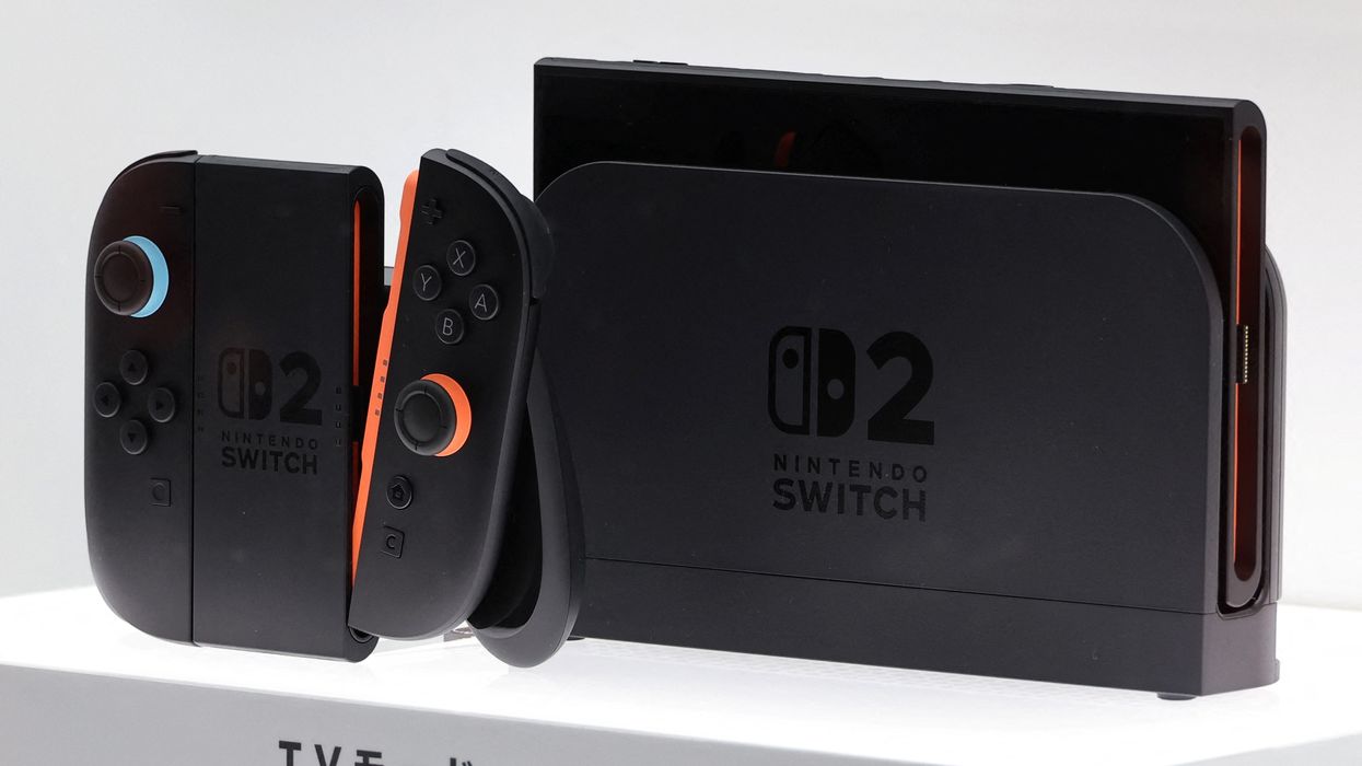 nintendo switch 2 console with Joy-Con 2 controllers detached