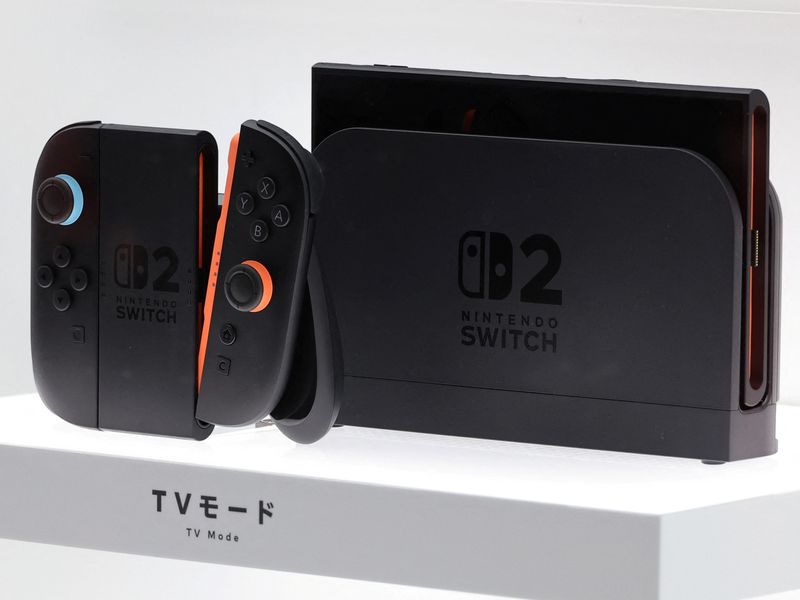 nintendo switch 2 console with Joy-Con 2 controllers detached