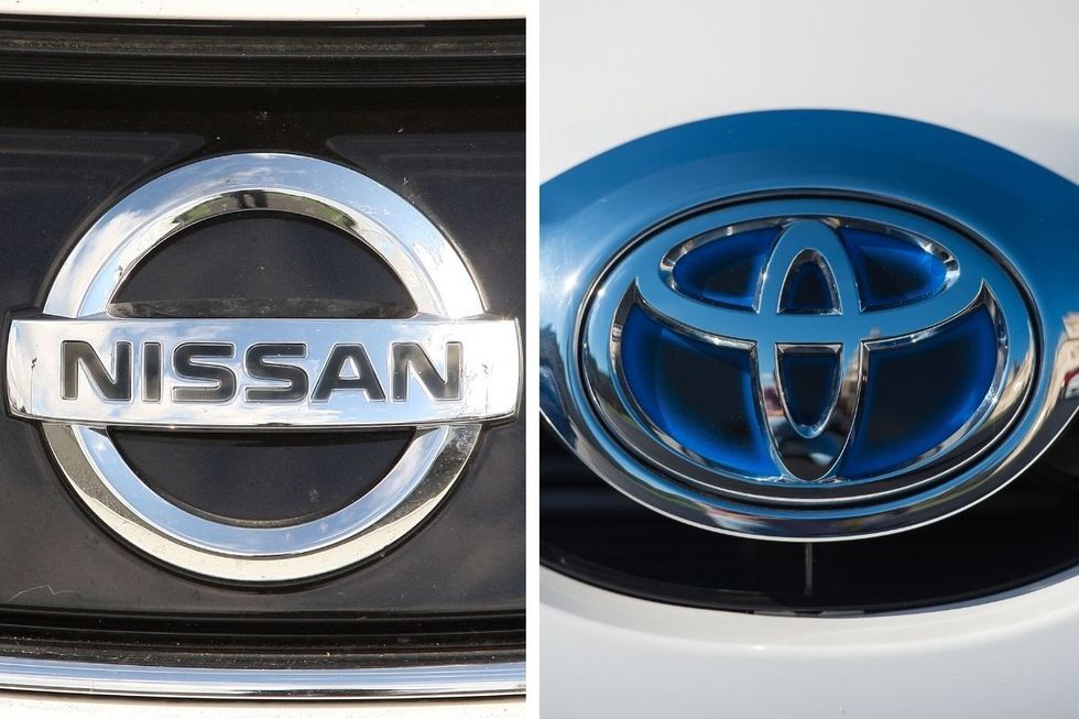 Nissan and Toyota logo