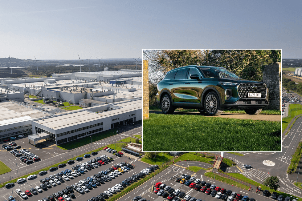 Nissan plant and Chery car