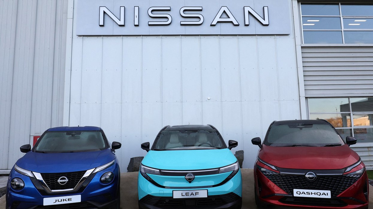Nissan's vehicles parked outside of its Sunderland factort